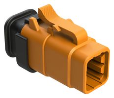 AMPHENOL SINE/TUCHEL ATM06-6S-SR01OR Automotive Connector Housing, Orange, ATM Series, Plug, 6 Positions