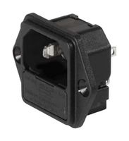 SCHURTER 6200.92 Un-Filtered IEC Power Entry Module, IEC C14, General Purpose, 10 A, 250 VAC, 1-Pole Fuse Holder