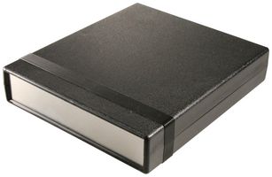 HAMMOND 1598BBBK Plastic Enclosure, Flame Retardant, Aluminum End Panels, Instrument, ABS, 179.1 mm, 154 mm, 36 mm