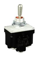 HONEYWELL 2TL1-5M Toggle Switch, Military Grade, (On)-Off-On, DPDT, Non Illuminated, TL Series, Panel Mount, 18 A