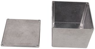 BUD INDUSTRIES CU-475 Metal Enclosure, Econobox, Diecast, Small, Diecast Aluminum, 95.3 mm, 121 mm, 121 mm