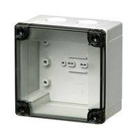 FIBOX UL PCM 95/60 T Plastic Enclosure, DIN Rail, IP66, IP67, NEMA 6, Multipurpose, Polycarbonate, 61 mm, 99 mm, 99 mm