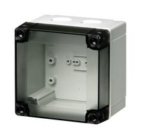 FIBOX UL PCM 95/75 T Plastic Enclosure, DIN Rail, Multipurpose, Polycarbonate, 99 mm, 99 mm, 76.2 mm, IP66, IP67