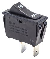 E-SWITCH RB141D1123 Rocker Switch, Off-On, SPST, Non Illuminated, Panel Mount, Black, RB1 Series
