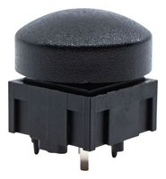 E-SWITCH 320.02E11.09BLK Tactile Switch, SPST-NO-DM, 320 Series, Top Actuated, Through Hole, Round Button, 120 gf