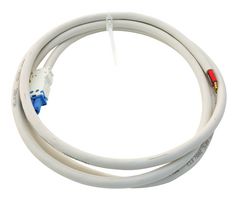 STEGO 244360 Cable Assembly, DC LED Receptacle to Free End, 6.6 ft, 2 m, White