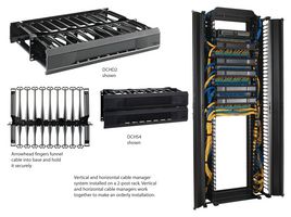 NVENT HOFFMAN DCHS4 HORZ CBL MGR 19IN 4 RU BLK ROHS COMPLIANT: YES