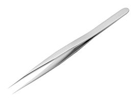IDEAL-TEK 0.SA Tweezer, Precision, Straight, Pointed, Stainless Steel, 120 mm