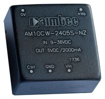 AIMTEC AM10CW-2424S-NZ-STD Isolated DIN Rail Mount DC/DC Converter, ITE, 4:1, 10 W, 1 Output, 24 V, 410 mA