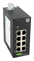 WAGO 852-112/000-001 Switch, 8 Ports, Industrial, Unmanaged Fast Ethernet, DIN Rail, RJ45 x 8, 10Mbps, 100Mbps