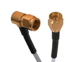 JOHNSON - CINCH CONNECTIVITY 415-0034-018 Cable RF / Coaxial ensamblado, 18 ", 457 mm, RG316-DS, SMA Macho Recto, SMA Macho de Ángulo Recto
