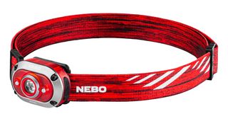 NEBO SPORTS NEB-HLP-0029 Head and Cap Light, Red Strap, LED, 262.47ft, 450lm, Rechargeable Battery, MYCRO Series