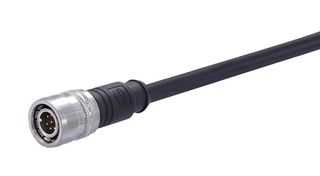 HARTING 21402000883015 Sensor Cable, A-Code, Gray, M12 Plug, Free End, 8 Positions, 1.5 m, 4.9 ft