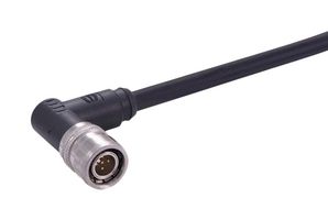 HARTING 21402200442075 Sensor Cable, A-Code, Black, 90° M12 Plug, Free End, 4 Positions, 7.5 m, 24.6 ft