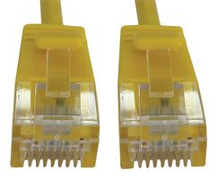 EATON TRIPP LITE N261-S07-YW Ethernet Cable, 10G Snagless Molded, Cat6a, RJ45 Plug to RJ45 Plug, UTP (Unshielded Twisted Pair)