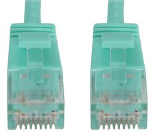 EATON TRIPP LITE N261-S20-AQ Ethernet Cable, 10G Snagless Molded, Cat6a, RJ45 Plug to RJ45 Plug, UTP (Unshielded Twisted Pair)