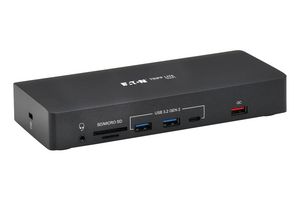 EATON TRIPP LITE U442AB-DOCK9 Docking Station, Safe-IT USB-C, Triple Display, Gigabit Ethernet, 100W PD Charging, Antibacterial