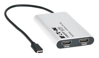 EATON TRIPP LITE U444-2H-DL Adaptor, USB-C, Dual Display-4K 60Hz HDMI, 100W PD Passthrough, Silver