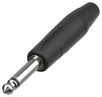 NEUTRIK NP2XX-NI-0-D Phone Audio Connector, 1 Contacts, Plug, 6.29 mm, Cable Mount, Nickel Plated Contacts