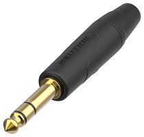 NEUTRIK NP3XX-AU-0-D Phone Audio Connector, 1 Contacts, Plug, 6.29 mm, Cable Mount, Gold Plated Contacts