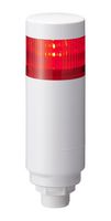 PATLITE (U.S.A.) LR6-102W4NW-R Signal Tower, 1 Tier, Red, 4 Pin M12 Connector, 24 VDC, IP65, Off White Body, -20 to 50 °C