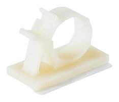 ESSENTRA COMPONENTS AKKL-3140A-RT Fastener, Adhesive Backed Cable Clamp, 10.3 mm, Nylon 6.6 (Polyamide 6.6), Natural, 25.4 mm