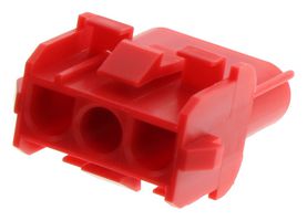 AMP - TE CONNECTIVITY 1-480701-2 Connector Housing, Inline, Red, Universal MATE-N-LOK Series, Receptacle, 3 Positions, 6.35 mm