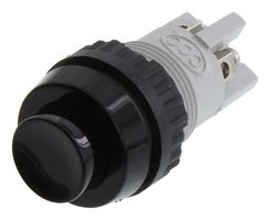 RAFI 1.01.102.011/0104 Pushbutton Switch, 18.2 mm, SPST-NO, SPST-NC, Momentary, Round, Black