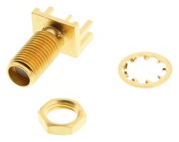 JOHNSON - CINCH CONNECTIVITY 142-0721-801 RF / Coaxial Connector, SMA Coaxial, Straight Bulkhead Jack, Board Edge / End Launch, 50 ohm