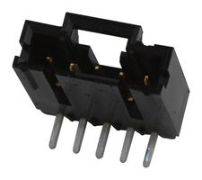 TE CONNECTIVITY - AMP 103906-4. Cabezal de Pin, Ángulo Recto, Cable-a-Tarjeta, 2.54 mm, 1 Líneas, 5 Contactos