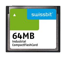 SWISSBIT SFCF0064H1BK1WI-C-MS-513-STD Flash Memory Card, Compact Flash Card, Type I, 64 MB