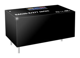 RECOM POWER RAC20-12DK/277 AC/DC PCB Mount Power Supply (PSU), ITE, 2 Output, 20 W, 12 V, 833 mA, -12 V