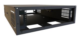 HAMMOND SDC243U36BK 19" Wall Cabinet, 3U, Steel, Black, 190 mm, 610 mm, 914 mm