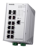 BEIJER ELECTRONICS JETNET 5210GP-2C-U Switch, 10 Ports, Industrial, Managed PoE Gigabit Ethernet, DIN Rail, RJ45 x 8, SFP x 2