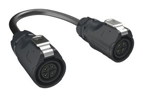 AMPHENOL COMMUNICATIONS SOLUTIONS MRDBN04CBPC00 Ensamble de Cable Circular, IP67, Plug Circular a Plug Circular, 4 Posiciones, 9.8 ft, 3 m, Negro