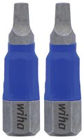 WIHA 70025 Impact Bit, SQ2, 1/4" Drive, 1" Length, 2 Per Pack
