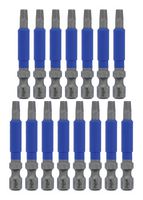 WIHA 70265 Impact Bits, 1/4", #2 Square, 15 Pieces, TerminatorBlue Series