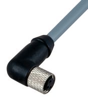 CARLO GAVAZZI CON53NFA2 Cable de Sensor, IP67, Código A, M8 90° Hembra, Extremo Libre, 3 Positions, 2 m, 6.6 ft, CON Series