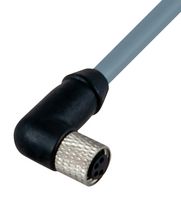 CARLO GAVAZZI CON54NFA2 Cable de Sensor, IP67, Código A, M8 90° Hembra, Extremo Libre, 4 Contactos, 2 m, 6.6 ft, CON Series