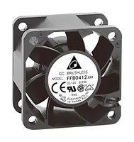 DELTA ELECTRONICS FFB0412UHN-SP4Z DC Axial Fan, 12 V, Square, 40 mm, 28 mm, Ball Bearing, 26.55 CFM
