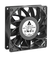 DELTA ELECTRONICS FFB1224HH-F00 DC Axial Fan, 24 V, Square, 120 mm, 25.4 mm, Ball Bearing, 114.73 CFM
