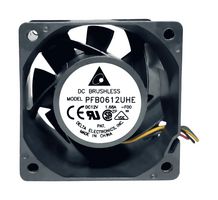 DELTA ELECTRONICS PFB0624GHE-TD88 DC Axial Fan, 24 V, Square, 60 mm, 38 mm, Ball Bearing, 55.63 CFM