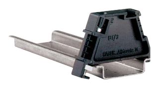 HELLERMANNTYTON BT/3 Accessory, Black, Polyamide, Hellermanntyton 35mm Top Hat Rails, End Bracket, BT Series