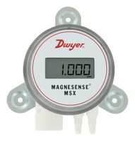 DWYER MSX-W11-PA-LCD Pressure Transmitter, 0 to 1 Inch-H2O, Differential, Air, Non-Combustible Gas, Unidirectional, 70°C