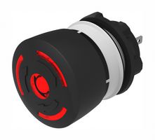 EAO 84-6331.2B20 Emergency Stop Switch, Red, Round, SPST-NO, SPST-NC, Twist to Release, Plug In, 1.5 A, 250 V