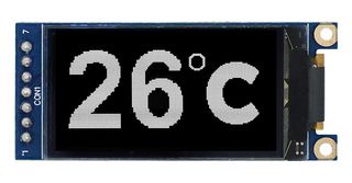 MIDAS DISPLAYS MDOB160080AV-WS OLED de Gráficos, 160 x 80 Pixels, Monomodo, Multimodo, 3 V, SPI, 43.5mm x 22.5mm, -40 °C
