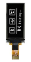 MIDAS DISPLAYS MDOG064128D1Y-WM OLED de Gráficos, 64 x 128 Pixels, Monomodo, Multimodo, 3.3V, I2C, SPI, 17.1mm x 35.8mm, -40 °C