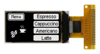MIDAS DISPLAYS MDOG064128EY-WMT OLED de Gráficos, 64 x 128 Pixels, Blanco sobre Negro, 3.3V, I2C, SPI, 14mm x 67mm, -40 °C
