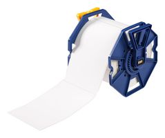 BRADY J-25-2618 Label, Die Cut, 4" Width x 6" Length, White, Polyester, BradyJet J7300 Series Color Label Printers