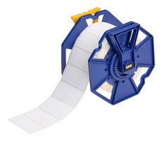 BRADY J-7-2618 Label, Die Cut, 1.25" Width x 2.75" Length, White, Polyester, J7300 Series Color Label Printers